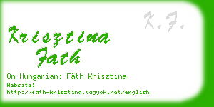 krisztina fath business card