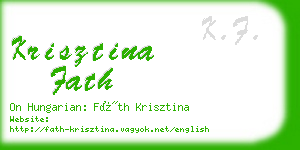 krisztina fath business card